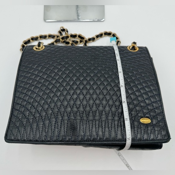 Bally-Authentic-Calf Skin Quilted Leather Black shoulder / crossbody bag - Picture 7 of 16